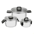 Jogo de Panelas Lótus 3 Peças Aço Inox com Fundo Triplo Tramontina 65570000