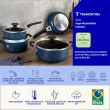 Jogo de Panelas Tunis Alumínio Revestimento Interno Cerâmico Azul 4 Pç Tramontina