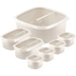 Jogo de Potes para Alimentos Mixcolor 7pçs 25499-309 Polipropileno Tampa Transparente Cinza