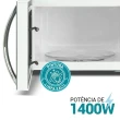 Micro-ondas de Bancada Philco PMO38E 33L 1400W com Funções Tira Odor e Manter Aquecido Prata 220V