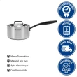 Panela Grano Black Cozimento Eficiente Aço Inox Corpo Triplo Preto Tramontina 1,7L