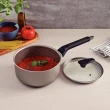 Panela Milazzo 16CM Alumínio Starflon Max com Tampa de Vidro Bege Tramontina