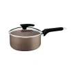 Panela Milazzo 16CM Alumínio Starflon Max com Tampa de Vidro Bege Tramontina