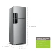 Refrigerador Consul Frost Free Duplex 450L com Espaço e Prateleira Flex Inox 220V CRM56HKBNA