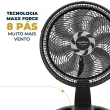 Ventilador Britânia Mesa Maxx Force 8 pás 174W Preto 220V