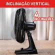 Ventilador de Mesa Arno 140W 40CM 6 Pás VE2E Preto 110V