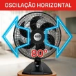 Ventilador de Mesa Arno 140W 40CM 6 Pás VE2E Preto 110V