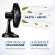 Ventilador de Mesa Mondial 140W 40CM 6 Pás 3 Velocidades VSP-40-B 220V