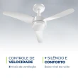 Ventilador de teto Mondial VTE-01 03 Pás Branco 220v 9060-02