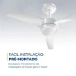 Ventilador deTeto Mondial Branco 3 Velocidades VTE-01 127V