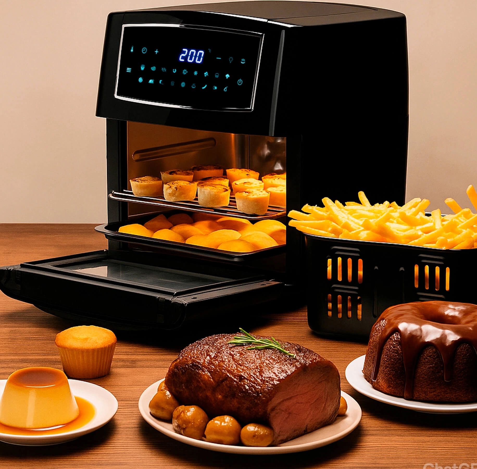 Receitas deliciosas feitas na Air Fryer Oven Gallant Super Family